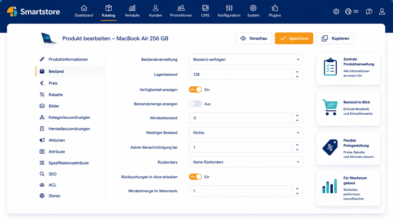 Smartstore Backend